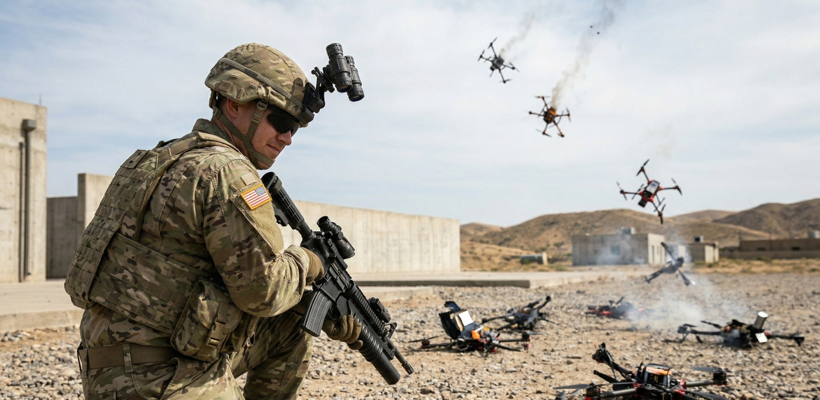 Field testing showing downed drones